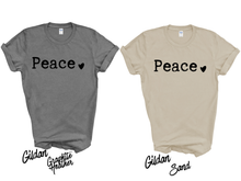 Load image into Gallery viewer, Peace Shirt, Peace Sign T-Shirt, Retro Peace Tee, Hippie Style Shirt, Positive Vibes Shirt, Graphic Peace Tee, Boho Aesthetic Shirt