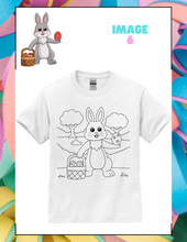 Load image into Gallery viewer, Easter Kids Coloring Shirt, Coloring T-shirt with markers, Kids paint your own shirt