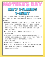 Load image into Gallery viewer, Mother’s Day Kids coloring shirt, Mother’s Day Gift