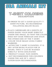 Load image into Gallery viewer, Kids Sea Coloring Shirt, Coloring T-shirt with markers, Kids paint your own shirt