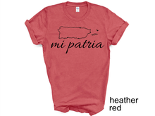 Load image into Gallery viewer, Puerto Rico Mi Patia T-shirt, Camiseta de Puerto Rico, Mi patria, Mi orgullo, Mi tierra shirt, La Isla del Encanto tshirt, Boricua tshirt