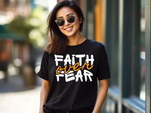 Load image into Gallery viewer, Faith Over Fear Graphic Tee | Print Graphic tshirt | Christian apparel | Christian Tshirt | Graphic Christian tee
