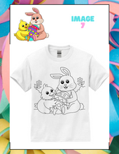 Load image into Gallery viewer, Easter Kids Coloring Shirt, Coloring T-shirt with markers, Kids paint your own shirt