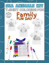 Load image into Gallery viewer, Kids Sea Coloring Shirt, Coloring T-shirt with markers, Kids paint your own shirt