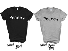 Load image into Gallery viewer, Peace Shirt, Peace Sign T-Shirt, Retro Peace Tee, Hippie Style Shirt, Positive Vibes Shirt, Graphic Peace Tee, Boho Aesthetic Shirt
