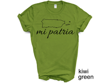 Load image into Gallery viewer, Puerto Rico Mi Patia T-shirt, Camiseta de Puerto Rico, Mi patria, Mi orgullo, Mi tierra shirt, La Isla del Encanto tshirt, Boricua tshirt