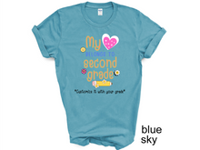 Load image into Gallery viewer, Teacher My Love Belongs to second grade T-Shirt, Gift for Teacher, Funny Teacher Shirt, Friyay Teacher Shirt, Teacher Team Tee