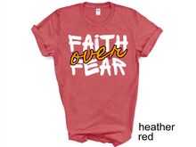 Load image into Gallery viewer, Faith Over Fear Graphic Tee | Print Graphic tshirt | Christian apparel | Christian Tshirt | Graphic Christian tee