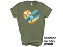 Load image into Gallery viewer, Peace t-shirt, Peace on Earth, Earth Day t-shirt, Nature Lover's t-shirt, Love Life,