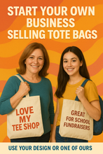 Load image into Gallery viewer, Start Your Tote Bag Business in 2025! Be your own boss and sell tote bags online — it's easy to get started See our description for more info. Tote samples available