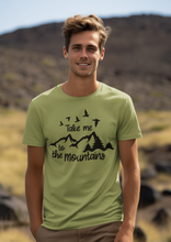 Load image into Gallery viewer, Take Me to the Mountains Shirt | Mountain Lover Tee | Hiking Adventure Shirt | Nature Lover Gift | Outdoors Graphic Tee | Camping Travel Shirt