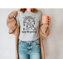 Load image into Gallery viewer, Enjoy the Journey tshirt, Nature trail shirt, Life Journey t shirt, Nature Lover's tshirt, Hiking, Love Life, Youth and adults sizes, Unisex