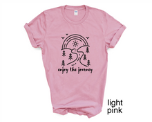 Load image into Gallery viewer, Enjoy the Journey tshirt, Nature trail shirt, Life Journey t shirt, Nature Lover's tshirt, Hiking, Love Life, Youth and adults sizes, Unisex
