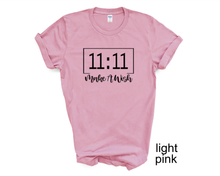 Load image into Gallery viewer, 11:11 Make a Wish tshirt. Unisex. Adult and youth sizes. shirts