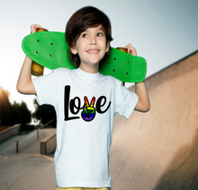 Load image into Gallery viewer, Love, Peace, Pride tshirt, Gay Pride shirt, Pride tshirt, Love is Love, Gay Pride Parade, Unisex tshirts, Pride adult and kids tshirts