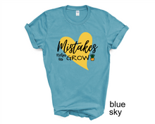 Load image into Gallery viewer, Mistakes Helps Us Grow tshirt, Teacher tshirt, Motivational tshirt, Teacher Life,