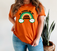 Load image into Gallery viewer, My Students Are My Lucky Charms tshirt, Teacher tshirts, St Patrick's Day tshirt, St Patty's Day, Teacher's gifts, Unisex tshirts