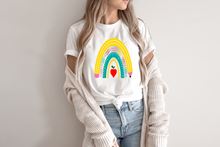 Load image into Gallery viewer, Personalized Teacher tshirt, Teacher Rainbow shirt, Paperclips, School Life, Teacher Life, Teacher gifts, Unisex tshirts