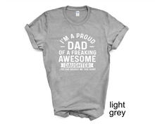 Load image into Gallery viewer, I'm a Proud Dad of a Freaking Awesome Daughter tshirt, Father's Day tshirt,