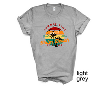 Load image into Gallery viewer, Summertime Palm Beach Florida, Surfing Vibes, Summer Vacation tshirt, Florida,