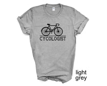 Load image into Gallery viewer, Cycologyst tshirt. Cyclying lover tshirt. Cyclying humor. Bike lover.