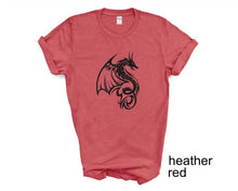Load image into Gallery viewer, Dragon Unisex tshirt. Dragons. Gothic. Dragon lovers gifts. Dragon fans.