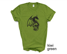 Load image into Gallery viewer, Dragon Unisex tshirt. Dragons. Gothic. Dragon lovers gifts. Dragon fans.