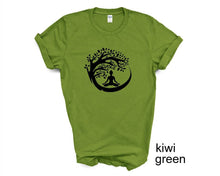 Load image into Gallery viewer, Yoga Meditation tree tshirt. Yoga lover tshirt. Meditation. Yoga gifts.