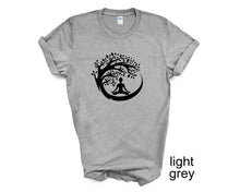 Load image into Gallery viewer, Yoga Meditation tree tshirt. Yoga lover tshirt. Meditation. Yoga gifts.