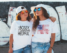Load image into Gallery viewer, Not Bossy but Aggressively Helpful tshirt. Adult humor tshirt. Funny tshirt.