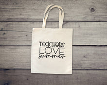 Load image into Gallery viewer, Teachers Love Reusable tote bag. 15"X16". Strong and washable cotton.