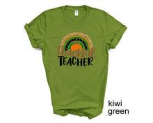 Load image into Gallery viewer, Thankful Teacher tshirt, Teacher's fall t shirt, Autumn shirt,