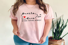 Load image into Gallery viewer, Puerto Rico Map tshirt, Camiseta de Puerto Rico, Mi patria, Mi orgullo, Mi tierra shirt, La Isla del Encanto tshirt, Boricua tshirt