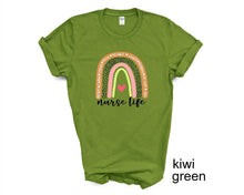 Load image into Gallery viewer, Nurse Life Rainbow tshirt, Nurse's shirt, Health care workers t-shirt,