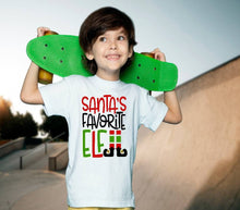 Load image into Gallery viewer, Santa's Favorite Elf tshirt, Christmas shirt, Family Matching Christmas tshirts, Elf lover, Christmas gifts, Unisex, Adult and youth sizes