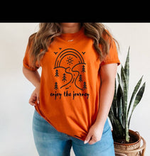 Load image into Gallery viewer, Enjoy the Journey tshirt, Nature trail shirt, Life Journey t shirt, Nature Lover's tshirt, Hiking, Love Life, Youth and adults sizes, Unisex