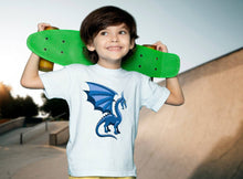 Load image into Gallery viewer, Dragon unisex tshirt, Blue dragon tshirt, Dragon fan tshirt, Dragon gifts, Adult and youth sizes,
