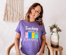 Load image into Gallery viewer, Teaching My Favorite Peeps tshirt, Easter tshirts, Easter Teacher tshirts, Easter,