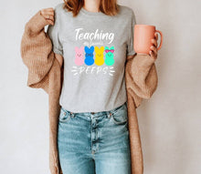 Load image into Gallery viewer, Teaching My Favorite Peeps tshirt, Easter tshirts, Easter Teacher tshirts, Easter,