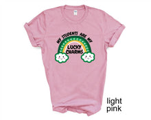 Load image into Gallery viewer, My Students Are My Lucky Charms tshirt, Teacher tshirts, St Patrick's Day tshirt, St Patty's Day, Teacher's gifts, Unisex tshirts