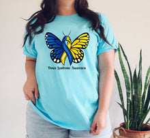 Load image into Gallery viewer, Down Syndrome Awareness tshirt, Down Syndrome butterfly, Unisex tshirts,