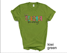Load image into Gallery viewer, Teacher Bunny tshirt, Easter tshirts, Teacher's Easter tshirts