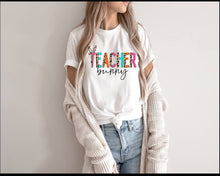 Load image into Gallery viewer, Teacher Bunny tshirt, Easter tshirts, Teacher's Easter tshirts