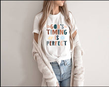 Load image into Gallery viewer, God's Timing is Perfect tshirt, Religious tshirt, Christianity shirt
