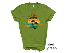 Load image into Gallery viewer, Summertime Palm Beach Florida, Surfing Vibes, Summer Vacation tshirt, Florida,