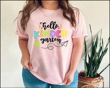 Load image into Gallery viewer, Hello Kindergarden tshirt, Back to School tshirt, Teacher's tshirt, Kindergarden tshirt,