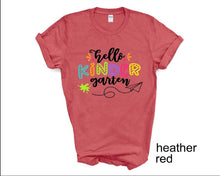 Load image into Gallery viewer, Hello Kindergarden tshirt, Back to School tshirt, Teacher's tshirt, Kindergarden tshirt,