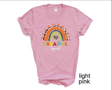 Load image into Gallery viewer, Español Squad tshirt, Teacher's tshirts, Teacher Appreciation gifts, Maestra bilingüe, Spanish Teacher tshirt, Back to school tshirt