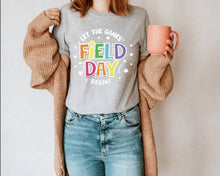 Load image into Gallery viewer, Let the Field Day Games Begin tshirt, School Field Day tshirt, Teacher's Field Day tshirt,