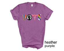 Load image into Gallery viewer, VOTE tshirt, Equality tshirt, LGTBQ tshirt, Women's Rights tshirt, Human Rights tshirt, Banned Books tshirt